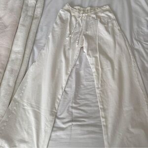 Brandy Melville White Straight Leg Pants